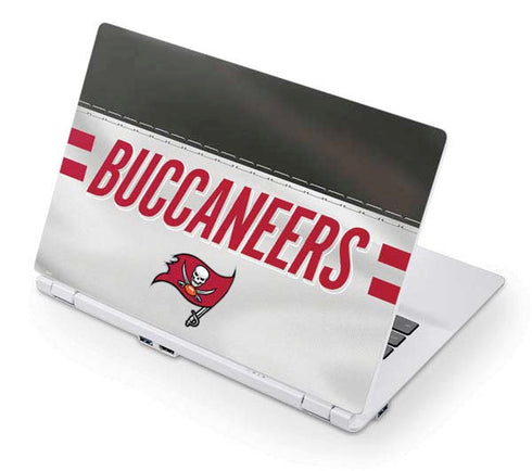 NFL Tampa Bay Buccaneers White Striped Acer Chromebook Skin